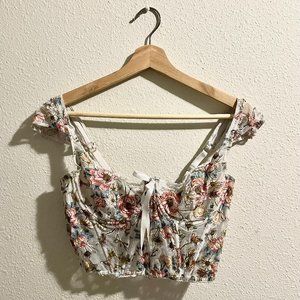 Lace Floral Lingerie Top